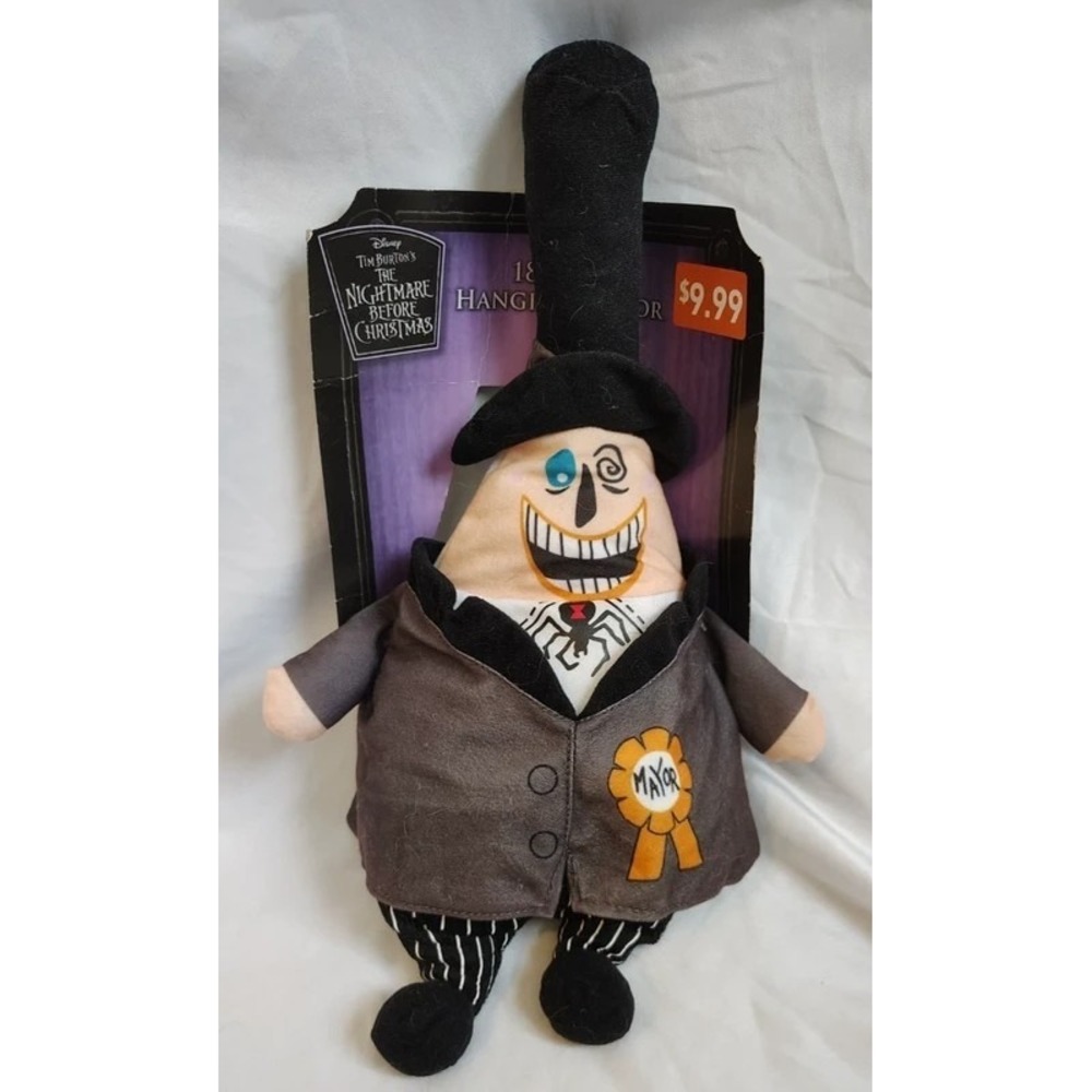 Nightmare Before Christmas Mayor Plush Hanging Decor Halloween Double Sided NEW